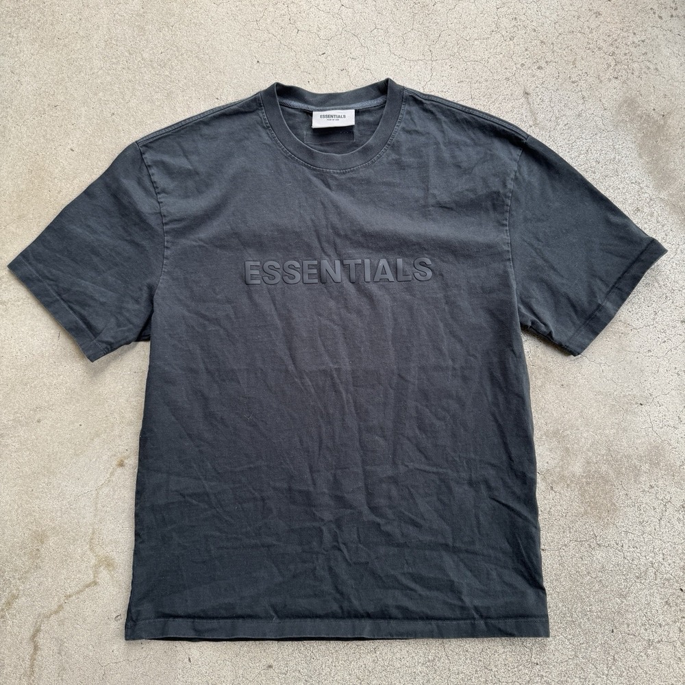 Essentials Black Tee Shirt Large Fear of God Cotton